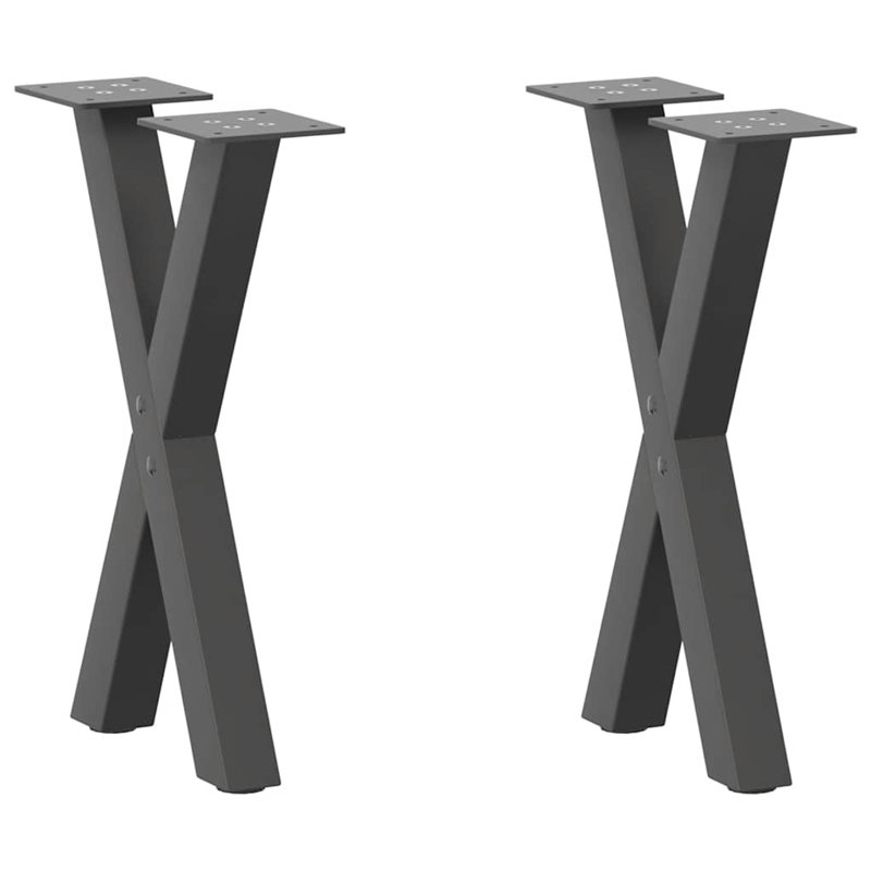 Holldorff Table Leg, Anthracite, 43cm H x 28cm W x 4cm D