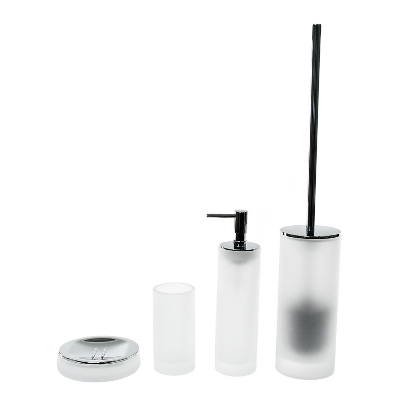 Ensemble d’accessoires de salle de bain 4 pièces Ezrol, Blanc