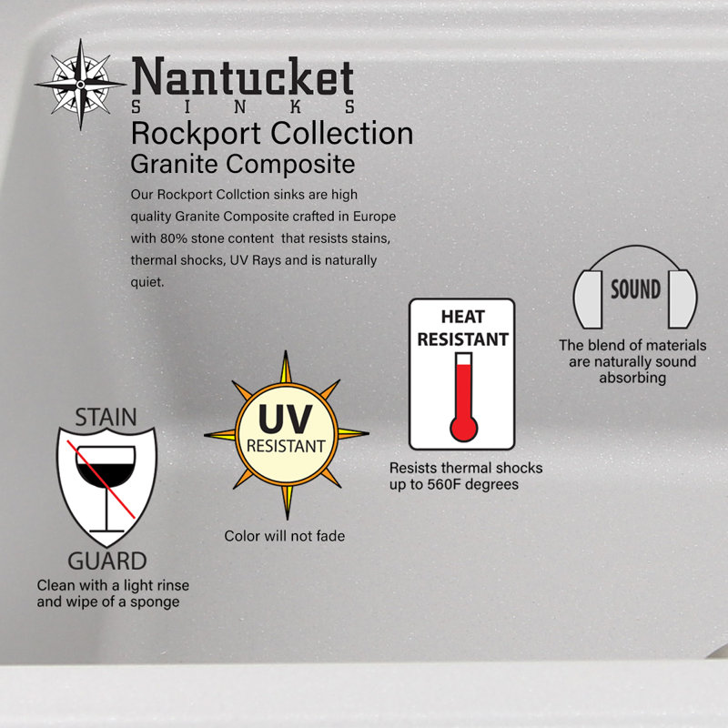 Rockport 25'' L x 21.75'' W Laundry Sink, Black