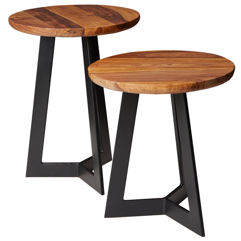 Aldona Sled End Table, 45cm H x 35cm W x 35cm D