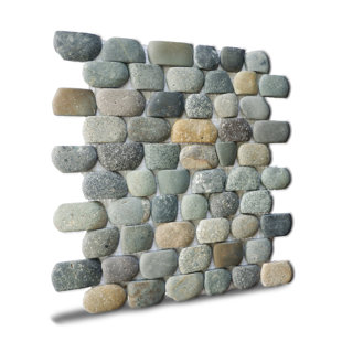 Florida 12" x 12" Natural Stone Linear Pebble Mosaic Wall Tile