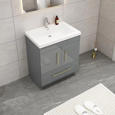 29.53'' Single Bathroom Vanity with Acrylic Top