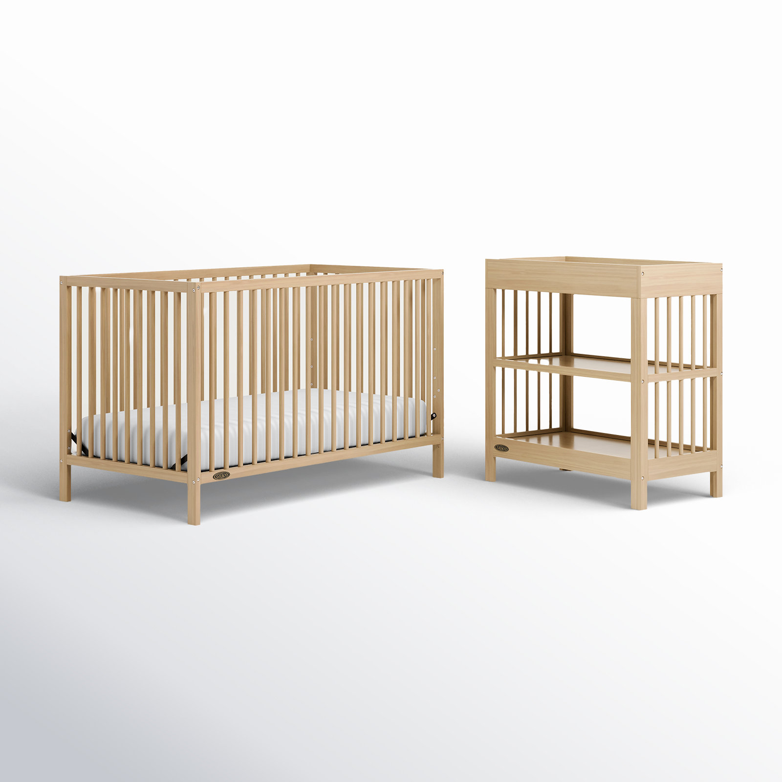 Graco Crib Toddler Bed Changing Table Graco Teddi 5-In-1 Convertible Crib  And Teddi Changing