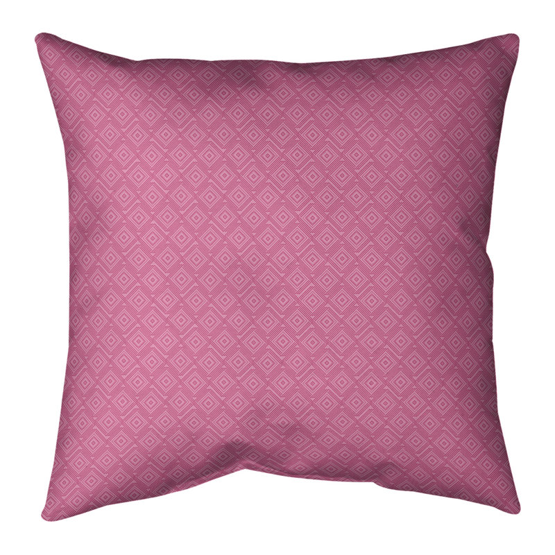 Oreiller en lin Katelyn Elizabeth, Polyester / Bourre en polyester, 26 po x 26 po, Rose