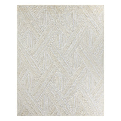 Lizbeth Cream Hand-Woven Geometric Jute Rug