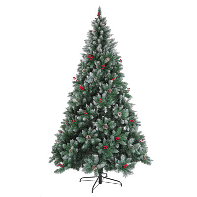 Arbres de Noël artificiels pour arbre de Noël de 4 pi avec 60 lumières à DEL, vert, pour les fêtes, la maison, le bureau, la décoration de fête, 308 charnières en métal et base pliable