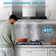 Midea MVT30W9AST 30" T-Shape Range Hood, 450 CFM, 5-Layer Filters, Ductless Convertible