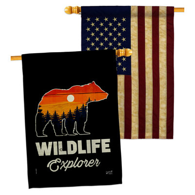 Double Sided 40'' H x 28'' W Polyester Animal House Flag