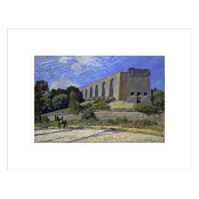 Aqueduct at Marly by Alfred Sisley -Framed Giclee Print