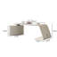 Bureau de 55,12 po en granit blanc italien minimaliste pour le bureau-124820108