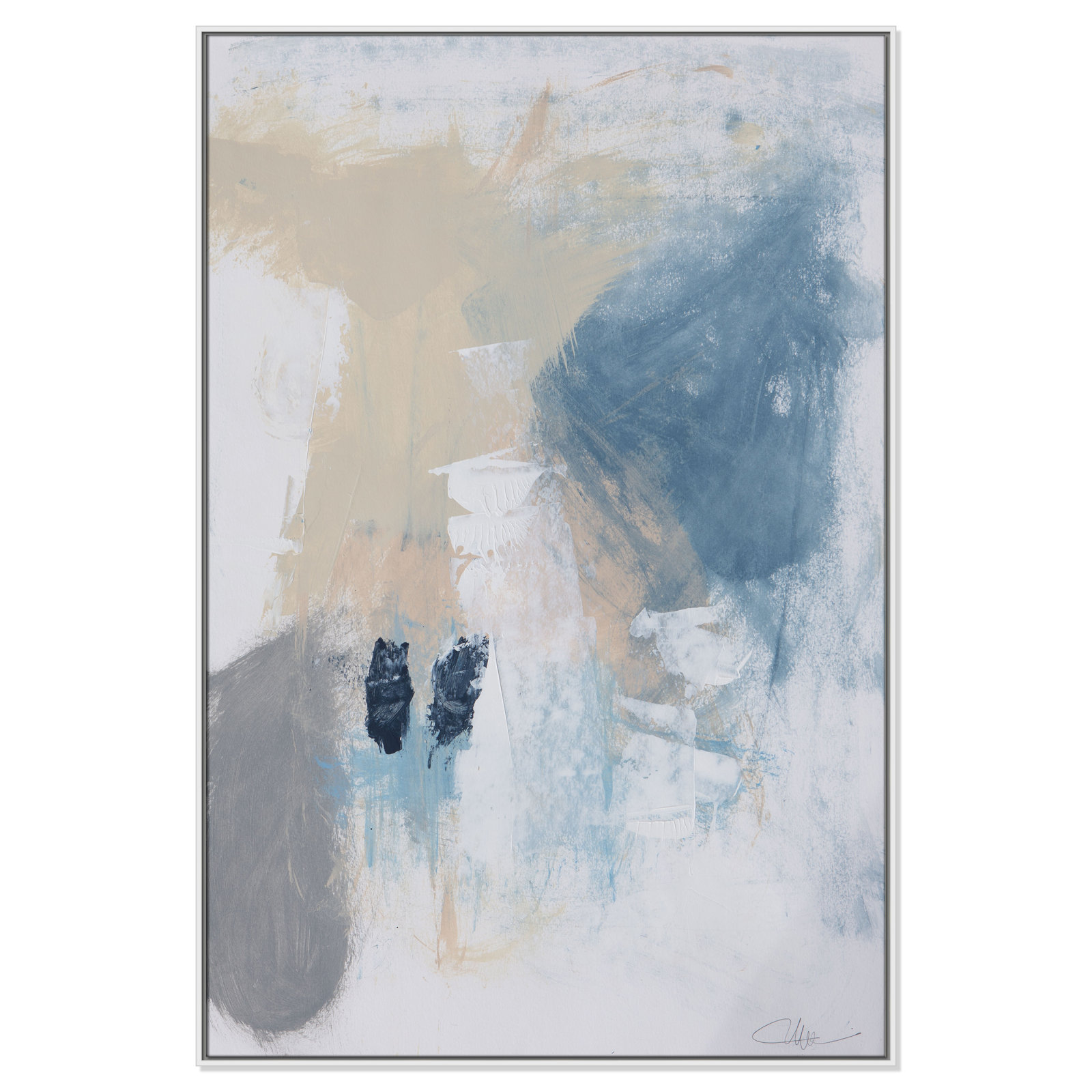 Runa "Coastal Carnival II" Print, White Floater Framed Canvas, No Mat, 61.5" H x 41.5" W x 2" D