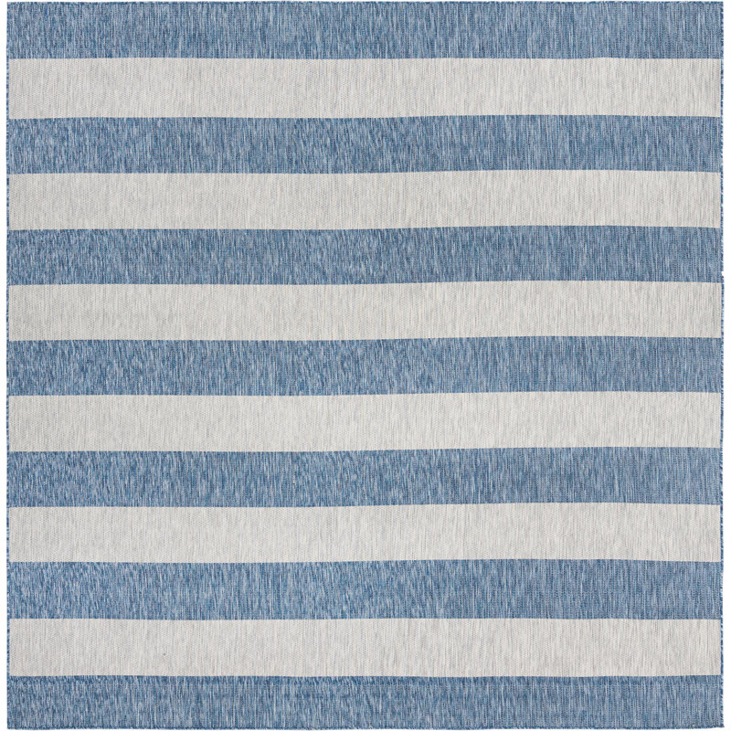 Tapis d'extérieur scintillant couleur azur, Carré 10 pi 8 po