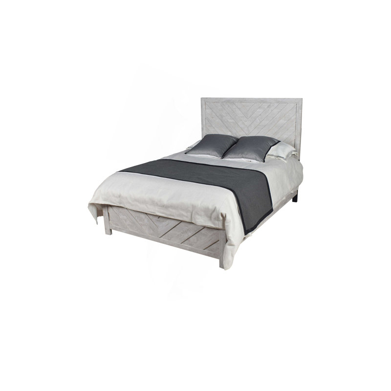 Grand lit de style moderne Denver en bois naturel