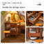 Solid Wood End Table For Living Room, Sofa Side Table, Bedside Nightstand, Coffee Table With Storage Shelf For Home Office And Balcony