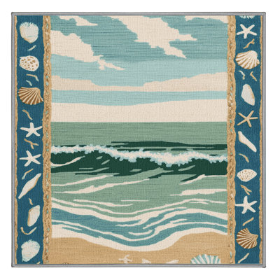Washable Spring Beach Coastal Area Rug