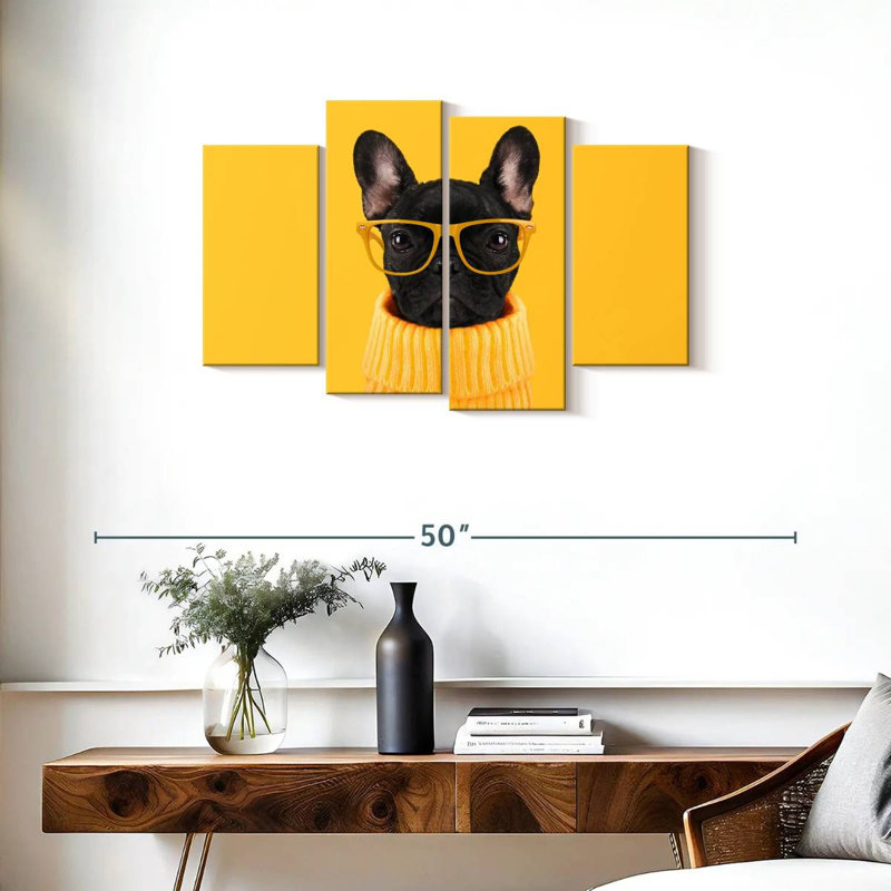 Bouledogue français sophistiqué, H 22 po x l 36 po