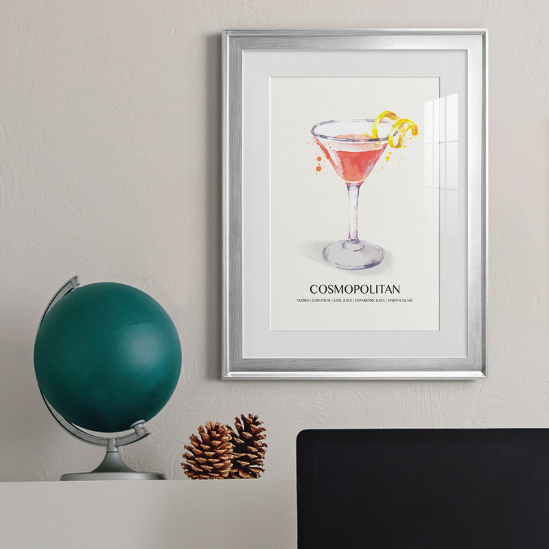 " Cosmopolitan " Painting Print, 22.5" H x 30.5" W x 1.5" D, Silver