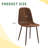 Set Of 4 Suede Backrest And Walnut Color Transfer Legs Chairs - Adding A Touch Of Elegance To Minimalist And Scandinavian Style Homes Only Chairs, Not Including Tables-1486109409