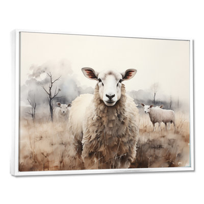 Sheep Silent Symphony On Canvas Print