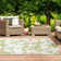 Tropical Leaf Floral Outdoor Area Rug