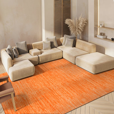 Tapis de couleur unie Ahir Performance