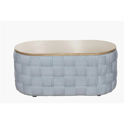 Saree Light Teal Chenille Coffee Table