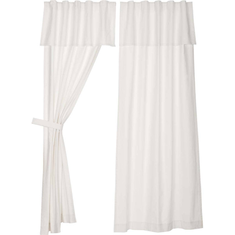 Paire de rideaux obscurcissant 100% coton Juvelina, L 40 po x L 84 po, Blanc