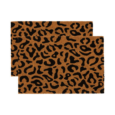 Nicola Spring - Coir Door Mats - 60 x 40cm - Leopard