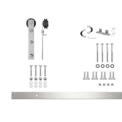 Trousse de quincaillerie à une porte pour porte simple en nickel brossé