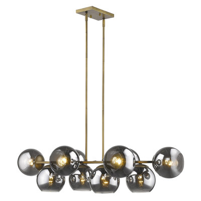 Luminaire suspendu sphère 10 lumières pour îlot de cuisine Jericho