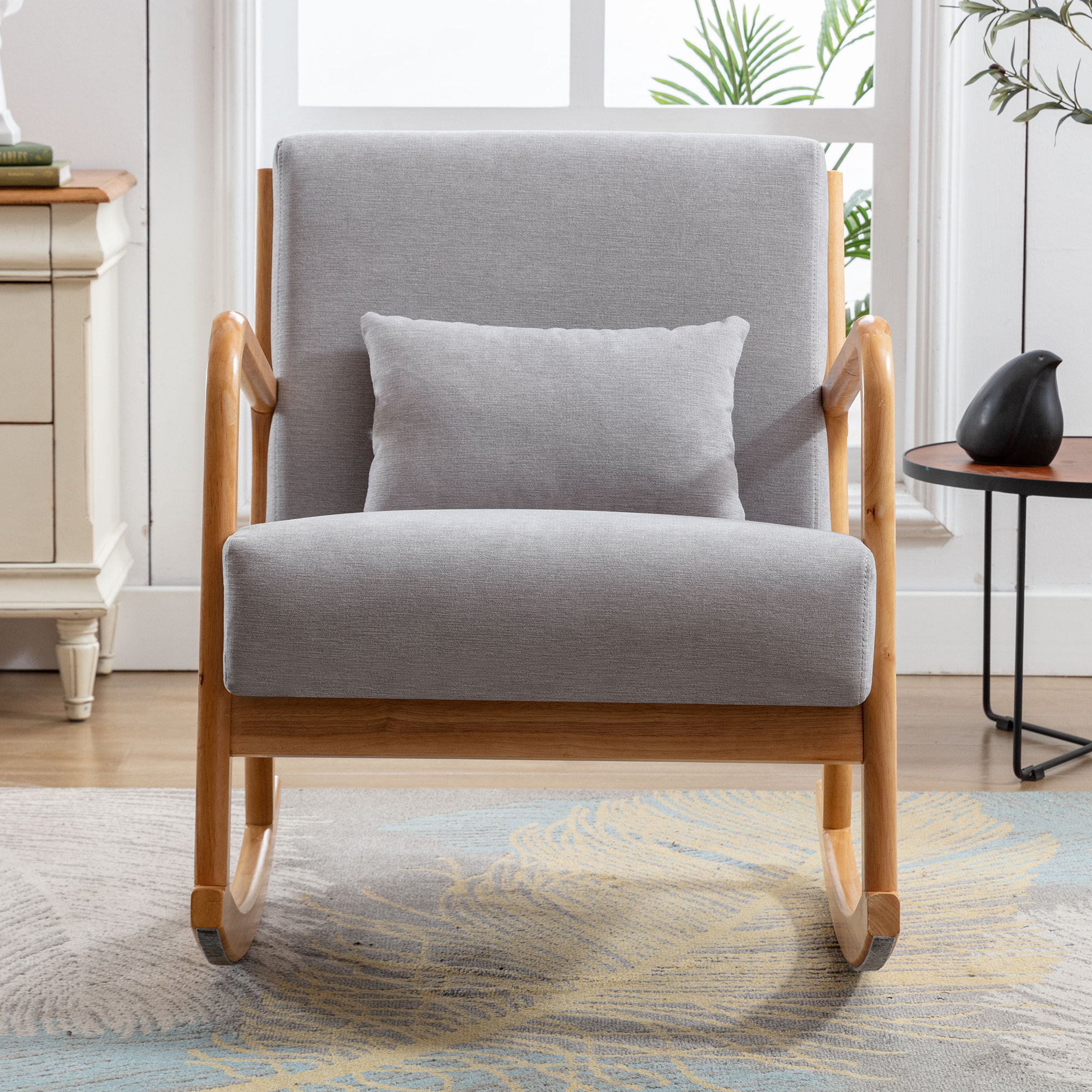 George Oliver Gatlen Uplostered Glider Rocker Armchair & Reviews | Wayfair