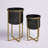 Fidler UV Resistant Metal 2-Piece Planter Set-496261160