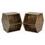 Table de bout 47,24 po Hexagonal Table d'appoint Table de chevet en bois antique 2 pièces
