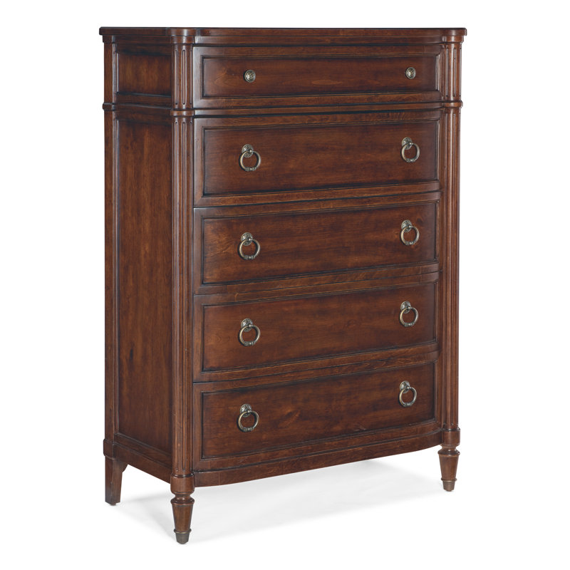 Charleston Five-Drawer Chest, Brown