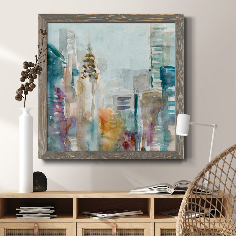 Velours fleuri, reproduction d'art sur toile, Encadré gris, H 31,5 po x l 31,5 po x P 1,5 po