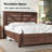  Tryston Farmhouse Queen Bed Frame with 49.2" Barn Door Headboard, Brown-506678662-506678665
