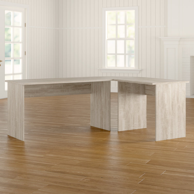 L-Shaped Desk Shell, Oak