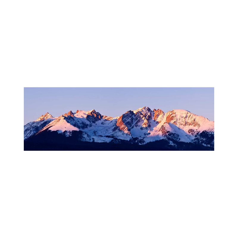Rocky Mountain Range - Estampe numérique sur toile tendue avec châssis, H 12 po x l 36 po