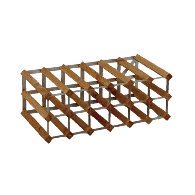 Traditional Wineracks 18 Bottle Wine Bottle Rack, Light Oak