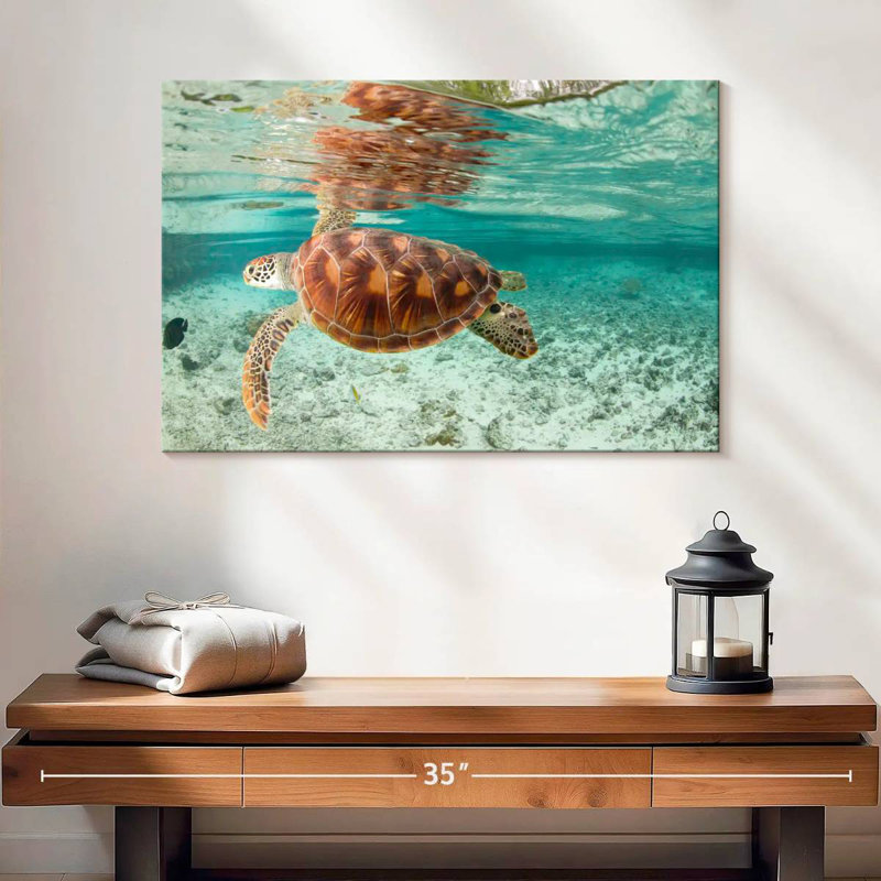 Brampt Bora Bora Sea Turtle, 16" H x 24" W