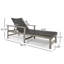 Chaise longue en bois et osier Hampton