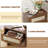 Wide 23.6" Rattan Nightstand Set of 2, Bedside Tables with 2 Drawers & Large Tabletop-447062891