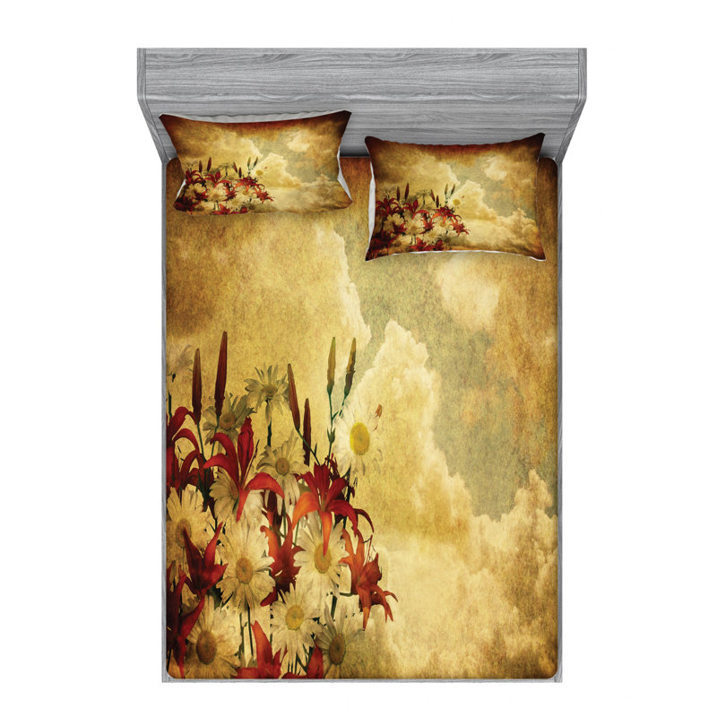 Microfiber Sheet Set, Queen Sheet Set with Fitted Sheet