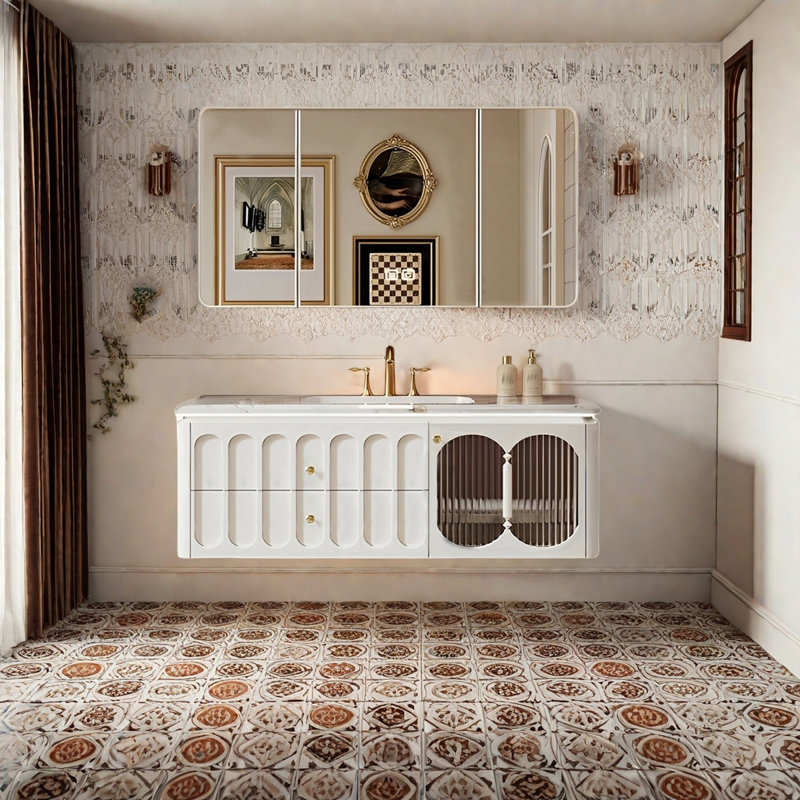 Armoire de salle de bain de style américain moderne, 47"