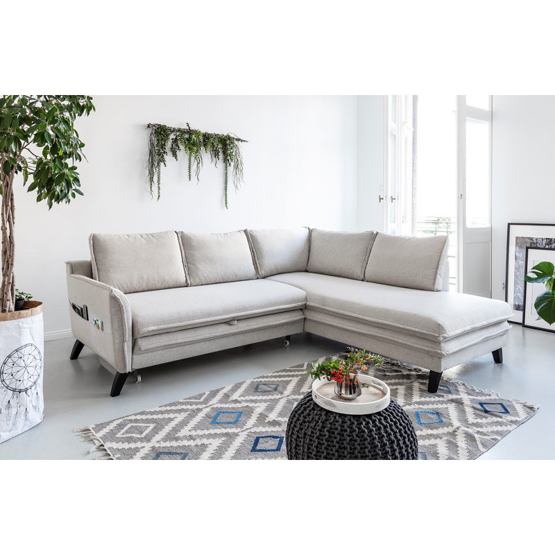 Charming Charlie Corner Sofa, Beige, Right Hand Facing