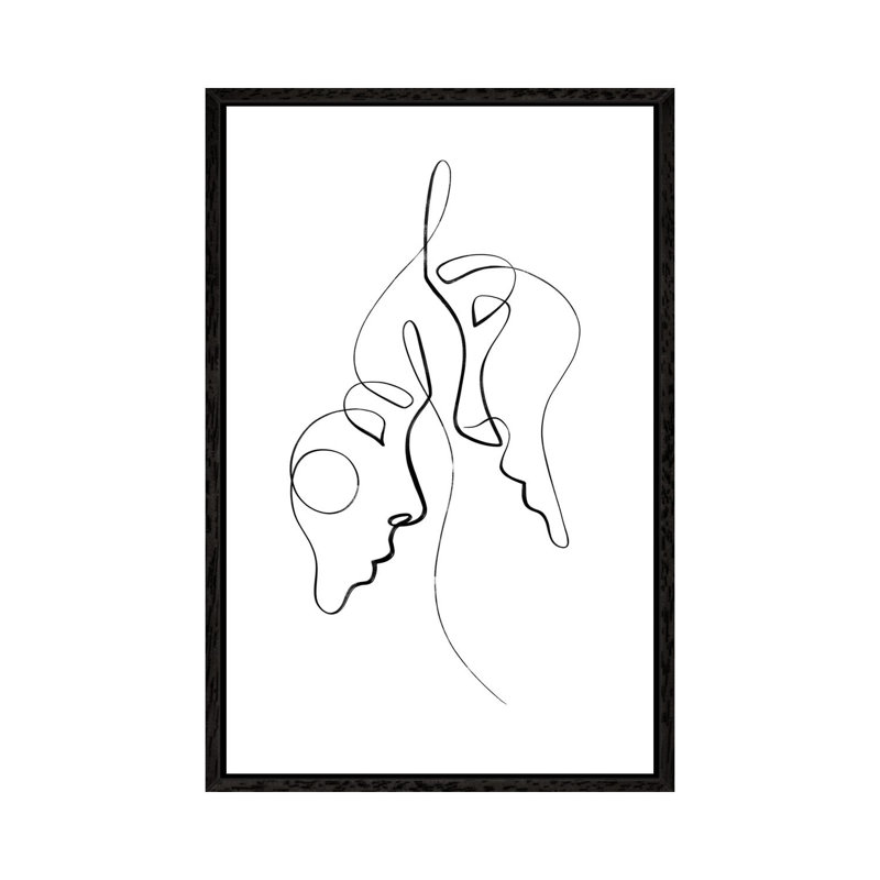 Invite Me In No. 1 Piece Wall Art on Canvas, 66.04cm H x 45.72cm W x 3.81cm D, Black Framed