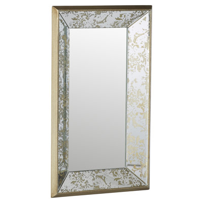 Silver Glass Framed Accent Mirror