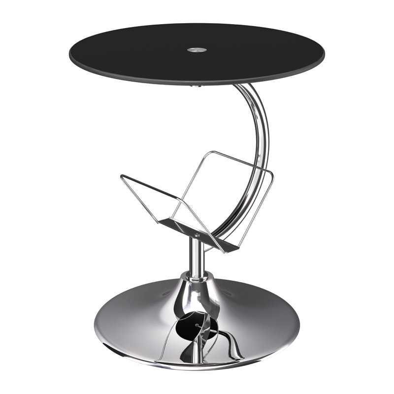 Markowitz Glass Top Block End Table