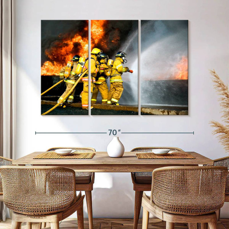 Pompiers en service, H 24 po x l 38 po
