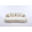 Canapé-lit 2 en 1 pliable, canapé-lit convertible pliable sans os de 70 pouces, 4 coussins pour le salon, blanc laiteux